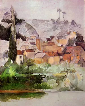 Medan: Chateau and Village by Paul Cezanne Oil Painting