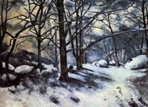 Melting Snow, Fontainbleau by Paul Cezanne - Oil Painting Reproduction