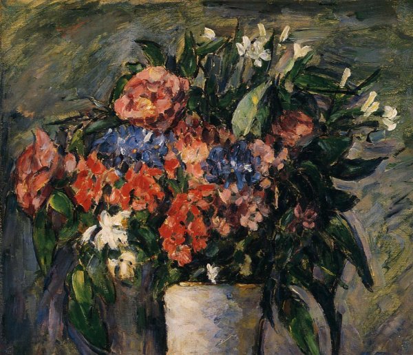 Oil Painting Reproduction Pot of Flowers by Paul Cezanne