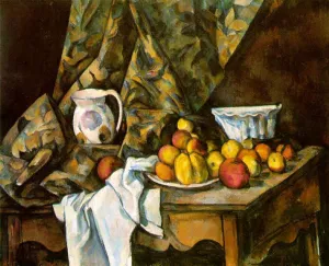 Still Life with Flower Holder by Paul Cezanne - Oil Painting Reproduction