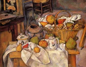 The Kitchen Table by Paul Cezanne - Oil Painting Reproduction