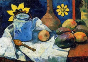 Still Life with Teapot and Fruit by Paul Gauguin Oil Painting
