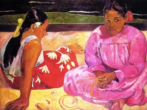 Tahitian Women on the Beach by Paul Gauguin - Oil Painting Reproduction