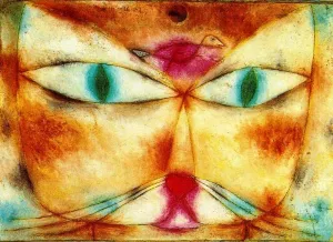 Cat and Bird by Paul Klee - Oil Painting Reproduction