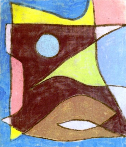 Oil Painting Reproduction Mask of an Underwater Guide by Paul Klee