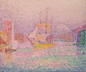 The Harbour at Marseille by Paul Signac - Oil Painting Reproduction