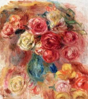 A Bouquet of Flowers by Pierre-Auguste Renoir - Oil Painting Reproduction