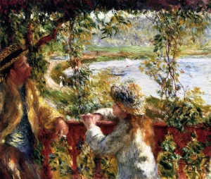Near the Lake by Pierre-Auguste Renoir - Oil Painting Reproduction
