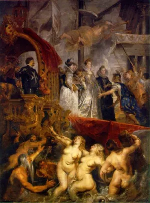 Arrival of Marie de Medici at Marseilles by Peter Paul Rubens - Oil Painting Reproduction