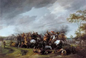 A Cavalry Engagement by Pieter Snayers - Oil Painting Reproduction