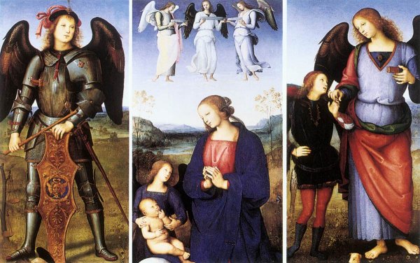 Oil Painting Reproduction Polyptych of Certosa di Pavia Details by Pietro Perugino