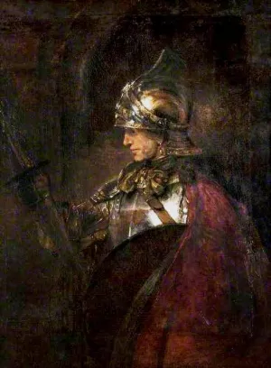 A Man in Armour by Rembrandt Van Rijn - Oil Painting Reproduction