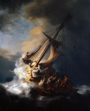 Christ in the Storm by Rembrandt Van Rijn - Oil Painting Reproduction