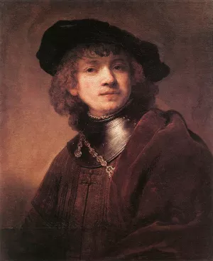 Self Portrait as a Young Man by Rembrandt Van Rijn - Oil Painting Reproduction