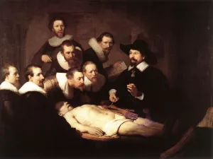 The Anatomy Lecture of Dr. Nicolaes Tulp by Rembrandt Van Rijn - Oil Painting Reproduction