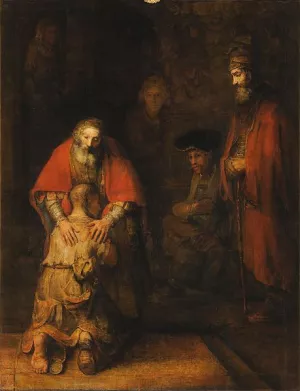 The Return of the Prodigal Son by Rembrandt Van Rijn - Oil Painting Reproduction