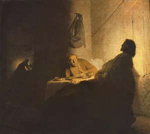 The Supper at Emmaus by Rembrandt Van Rijn - Oil Painting Reproduction