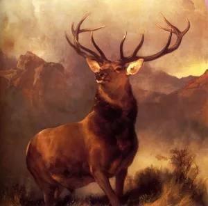 A Monarch of the Glenn by Sir Edwin Landseer - Oil Painting Reproduction
