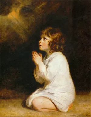 The Infant Samuel by Sir Joshua Reynolds - Oil Painting Reproduction