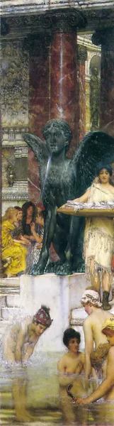 A Bath an Antique Custom by Sir Lawrence Alma-Tadema - Oil Painting Reproduction