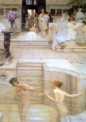 A Favourite Custom by Sir Lawrence Alma-Tadema - Oil Painting Reproduction
