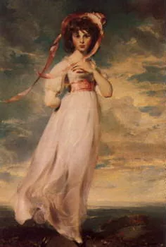 Pinkie Sarah Barrett Moulton by Sir Thomas Lawrence - Oil Painting Reproduction