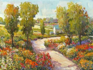 Morning Walk I Oil Painting by Tim O'Toole - Contemporary