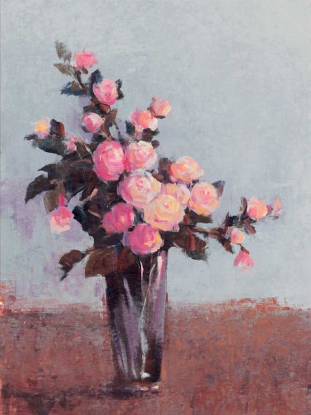 Oil Painting Reproduction Soft Lit Roses II by Tim O'Toole