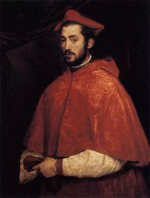 Cardinal Alessandro Farnese by Titian Ramsey Peale II - Oil Painting Reproduction