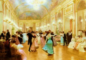 An Elegant Soiree by Victor Gabriel Gilbert - Oil Painting Reproduction