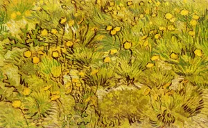 A Field of Yellow Flowers by Vincent van Gogh - Oil Painting Reproduction