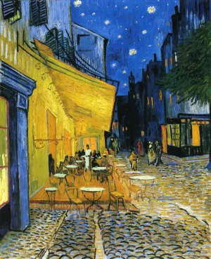 Cafe Terrace at Night, also known as The Cafe Terrace on the Place du Forum by Vincent van Gogh - Oil Painting Reproduction