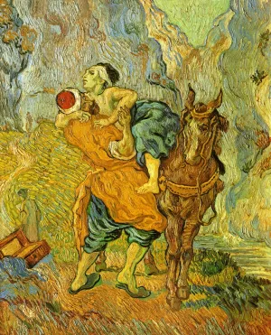 The Good Samaritan after Delacroix by Vincent van Gogh - Oil Painting Reproduction
