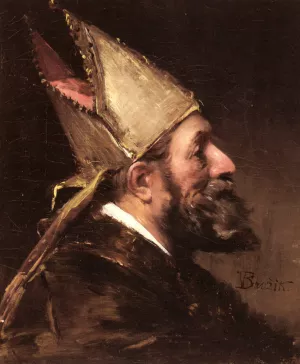 A Bishop by Wenceslas Vacslav Brozik - Oil Painting Reproduction