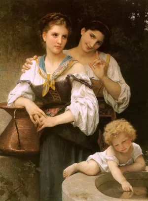 The Secret by William-Adolphe Bouguereau - Oil Painting Reproduction