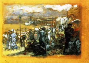 Afternoon at Coney Island by William Glackens - Oil Painting Reproduction