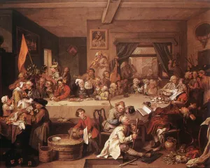 An Election Entertainment by William Hogarth - Oil Painting Reproduction
