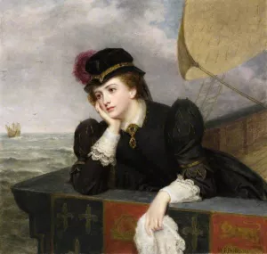 Mary, Queen of Scots Bidding Farewell to France, 1561 by William Powell Frith - Oil Painting Reproduction