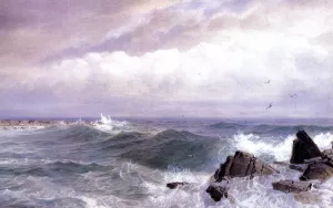 Gull Rock, Newport, Rhode Island by William Trost Richards - Oil Painting Reproduction