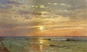 Sunrise, Atlantic City by William Trost Richards - Oil Painting Reproduction