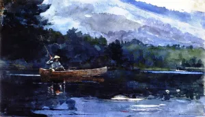 Adirondack Lake also known as Blue Monday by Winslow Homer - Oil Painting Reproduction