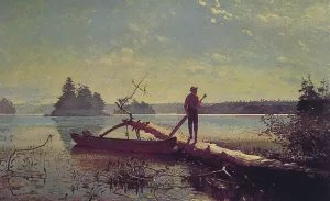 An Adirondack Lake by Winslow Homer - Oil Painting Reproduction